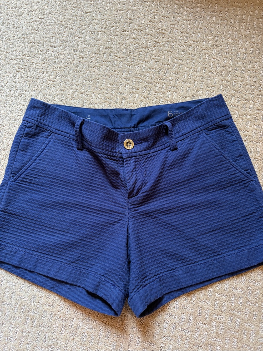 Lilly Pulitzer Navy Textured Bermuda Shorts